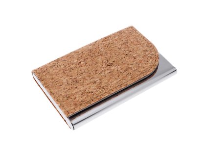 Metalni držač za posjetnice s površinom od pluta