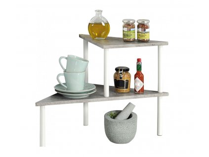 Kuhinjska kutna stalaža - 2 police