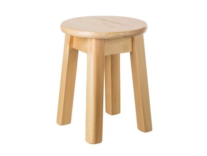 Okrugli stoličica od punog bora