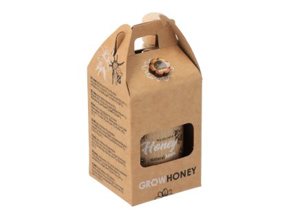 Med od divljeg cvijeća s drvenom žlicom za med