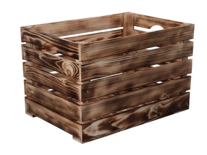 Paljena drvena gajba 46 x 32 x 30 cm