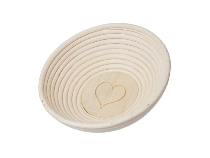 Košarica ratan okrugla pr. 21 cm - srce