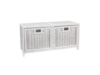 Pletena komoda bijela II