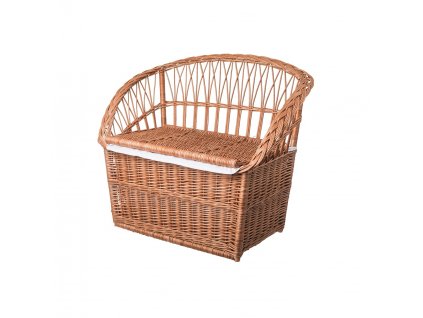 Pletena klupa s prostorom za pohranu mala