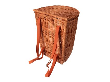 Pleteni koš za leđa s poklopcem