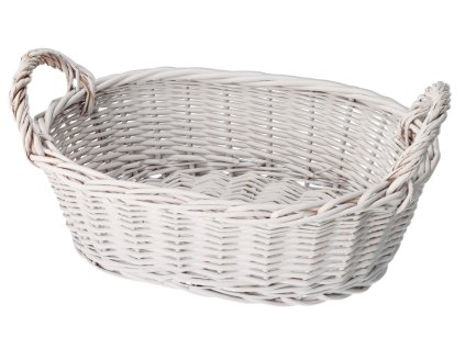 Pletena košarica za pecivo bijela