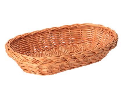 Pletena košarica za pecivo ovalna