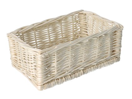 Pletena ladica bijela 30x20x12 cm