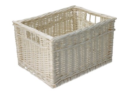 Pletena ladica bijela 40x30x23 cm