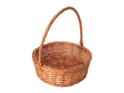 Pletena poklon košara okrugla prirodna