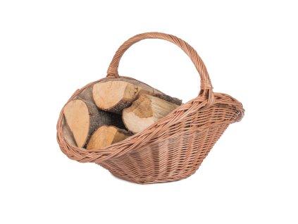 Pletena košara za drva prirodna