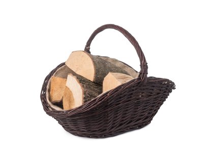 Pletena košara za drva tamna
