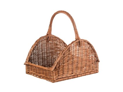 Pletena košara za drva zaobljena svjetla