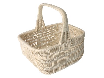 Pletena košara za nabavku bijela