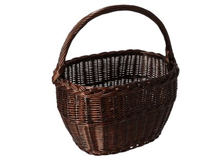 Pletena košara za nabavku tamna