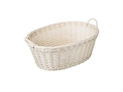 Pletena košara za rublje - bijela