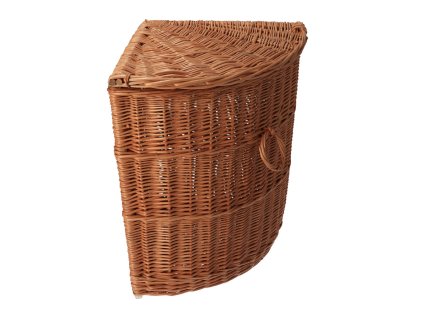 Pletena košara za rublje prirodna kutna
