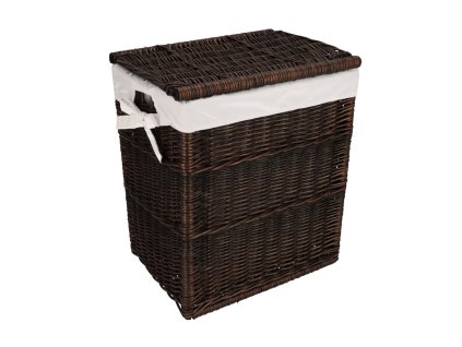 Pletena košara za rublje tamna