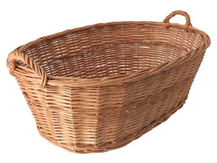 Pletena košara za rublje zaobljena