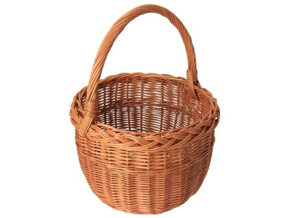 Pletena okrugla košara za nabavku prirodna