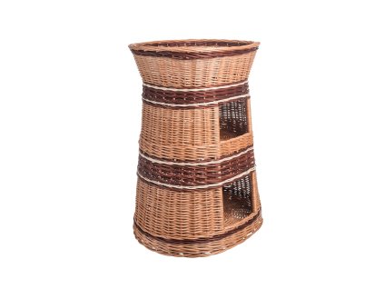 Pleteni krevet za ljubimce s kućicom, dvokatni