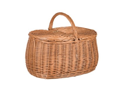 Pletena košara za piknik - ovalna