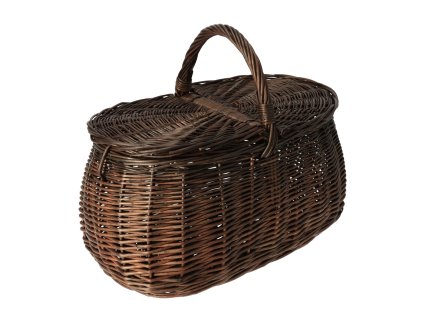 Pletena košara za piknik tamna