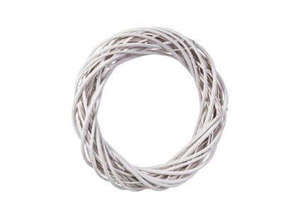 Pleteni vijenac bijeli 35 cm