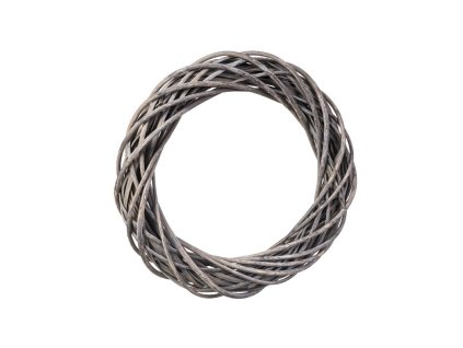 Pleteni vijenac sivi 35 cm