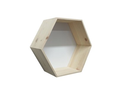 Police prirodne - šesterokut 31 x 27 x 13 cm