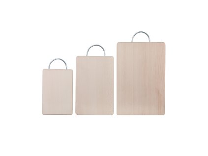 Set od 3 drvene daske za rezanje s remenom za vješanje