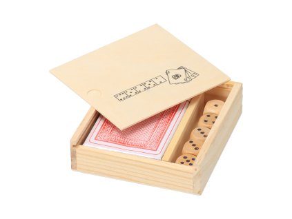 Set karata i kockica u kutiji