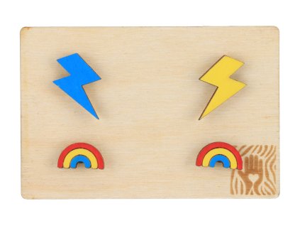 Set naušnica - Munje i duga