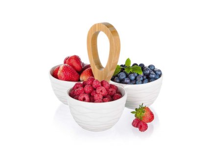 Set posudica za posluživanje s drškom od bambusa BRILLANTE