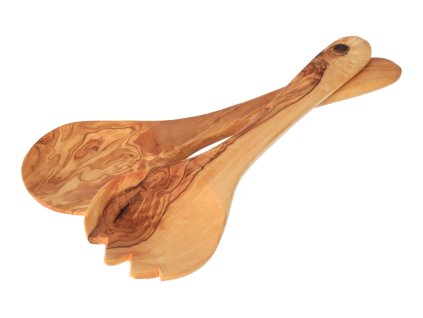 Pribor za salatu od maslinovog drveta