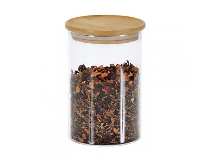 Staklena posuda s poklopcem od bambusa - 800 ml