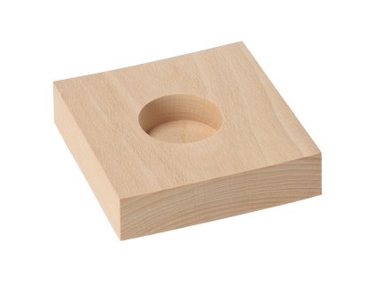 Drveni svijećnjak za 1 svijeću - ravan