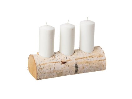 Svijećnjak od breze za tri svijeće