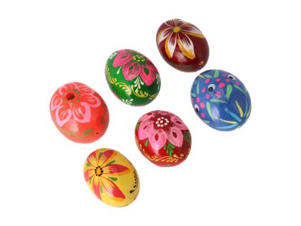 Ručno oslikana drvena uskršnja jaja (6 kom.)