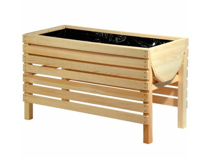 Velika drvena škrinja na nogicama - prirodna