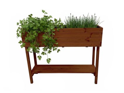 Izdignuti drveni sanduk s policom 80 cm - tik