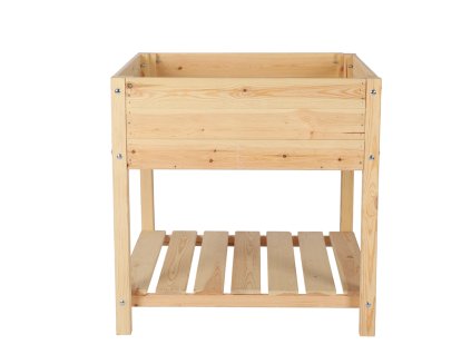 Izdignuti drveni sanduk s policom 78 x 78 cm - bor