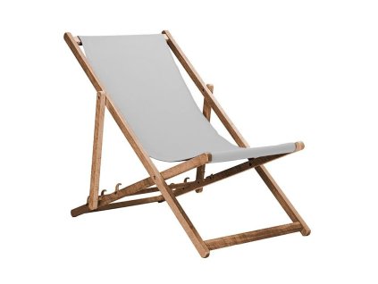 Drvena vrtna ležaljka bajcana - svijetlo siva