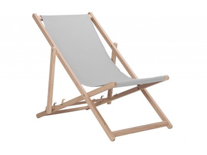 Drvena vrtna ležaljka svijetlo siva