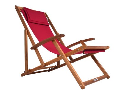 Vrtna ležaljka od akacijevog drveta - crvena