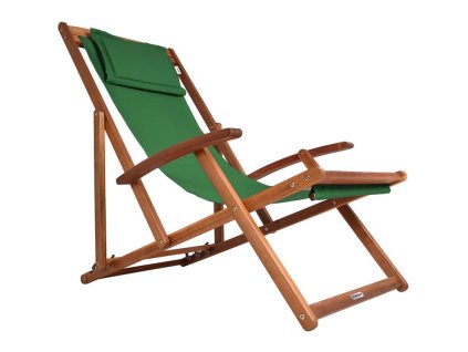 Vrtna ležaljka od akacijevog drveta - zelena