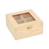 Drvena kutija sa staklom - 4 odjeljka