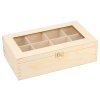 Drvena kutija sa staklom - 8 odjeljaka
