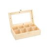 Drvena kutija sa staklom - 8 odjeljaka
