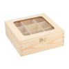 Drvena kutija sa staklom - 9 odjeljaka